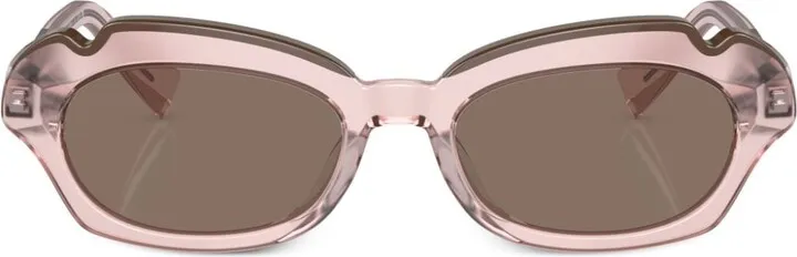 Transparent Round-Frame Sunglasses