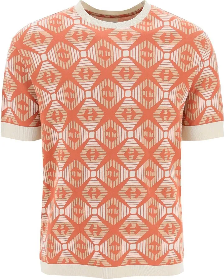 Emporio Armani Jacquard Cotton Knit T-Shirt