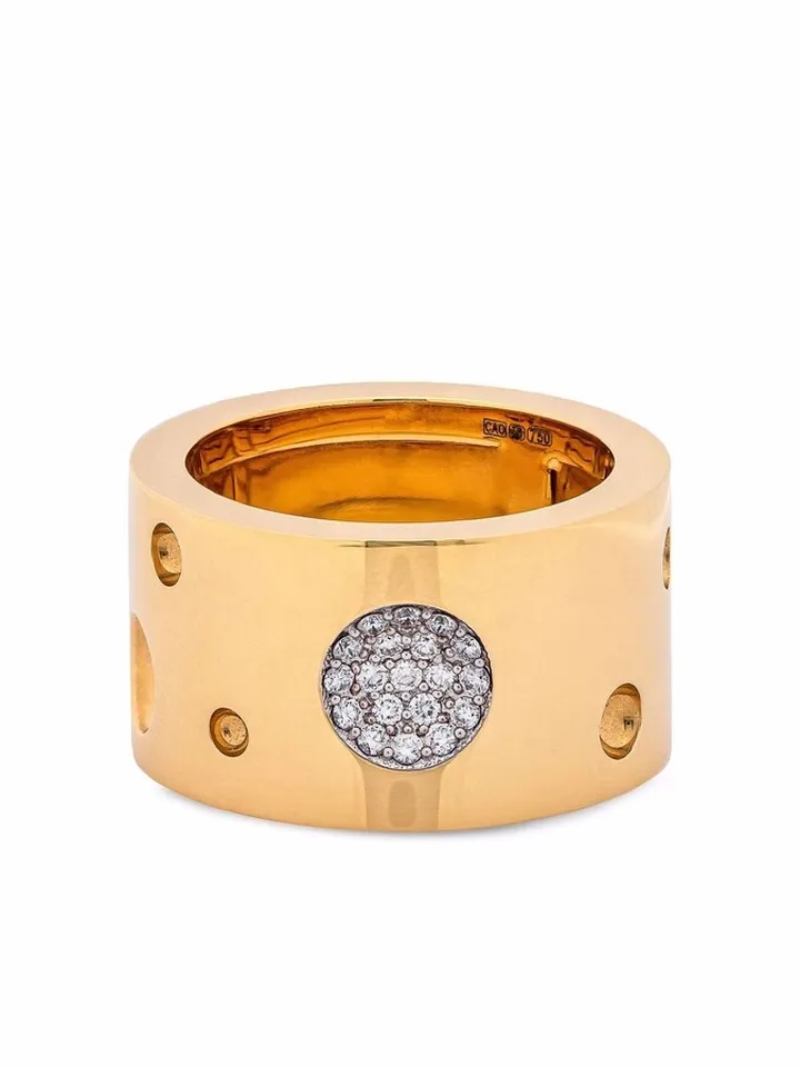 18kt yellow gold Pois Moi Luna diamond ring