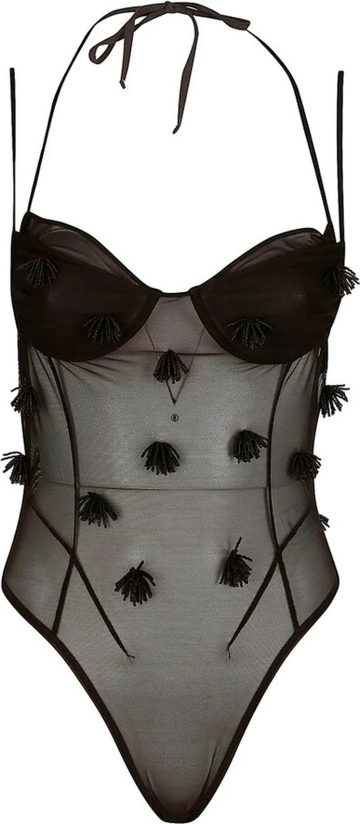 Jacquemus Embroidered Mesh Bodysuit