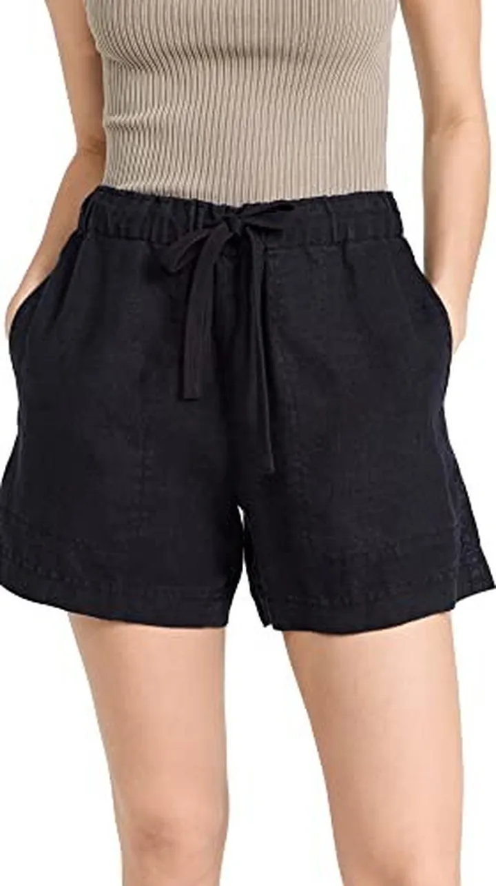 Vince Women's MID Waist TIE Front Pull ON Short