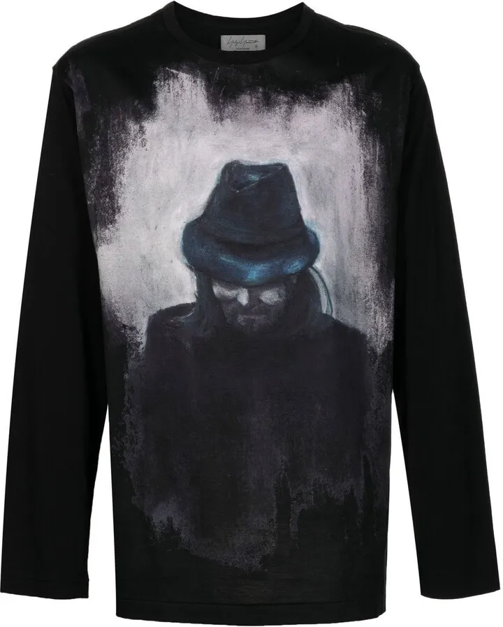 graphic-print long-sleeve T-shirt