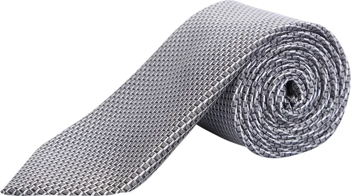 Polka Dot Grey Silk Tie