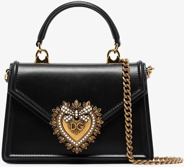Black Devotion Mini Leather Tote Bag
