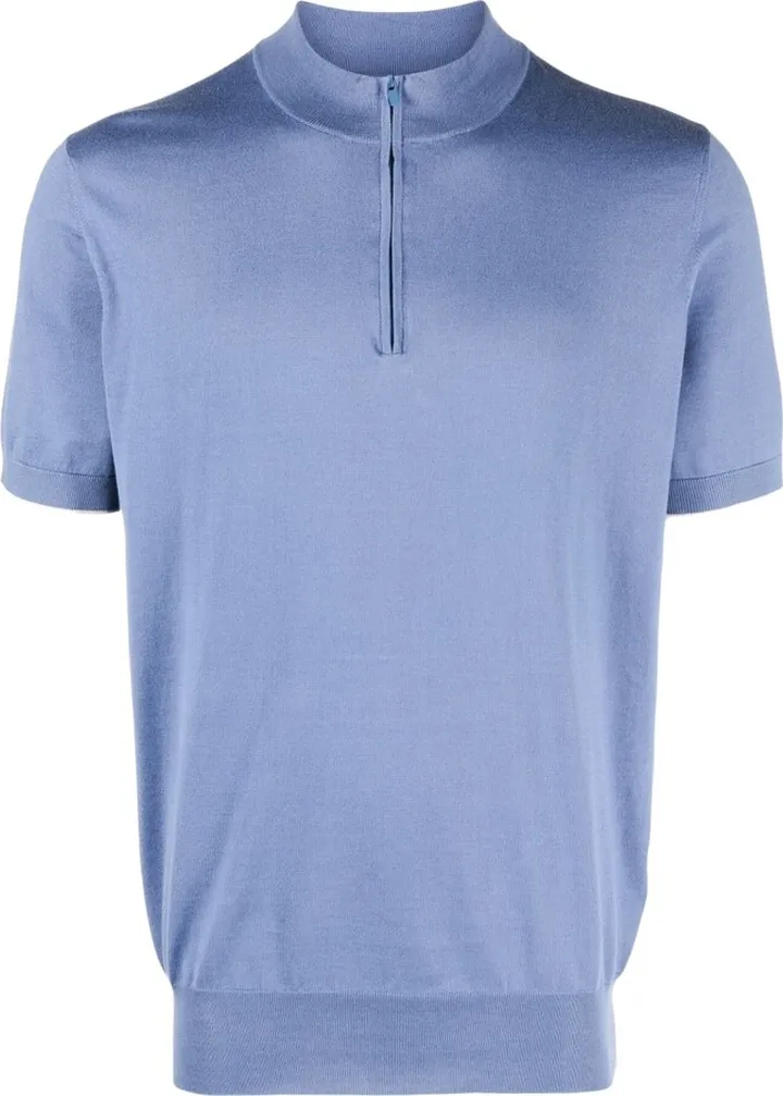 Half-Zip Short-Sleeved Jumper
