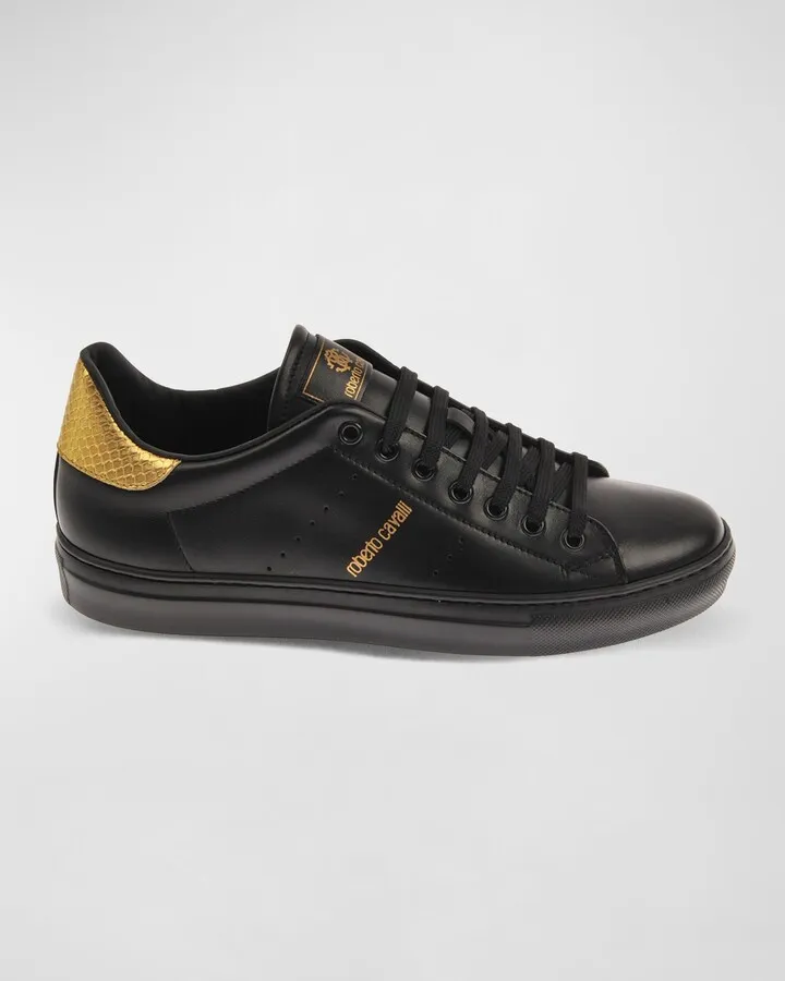Men's Bicolor Leather Low-Top Sneakers
