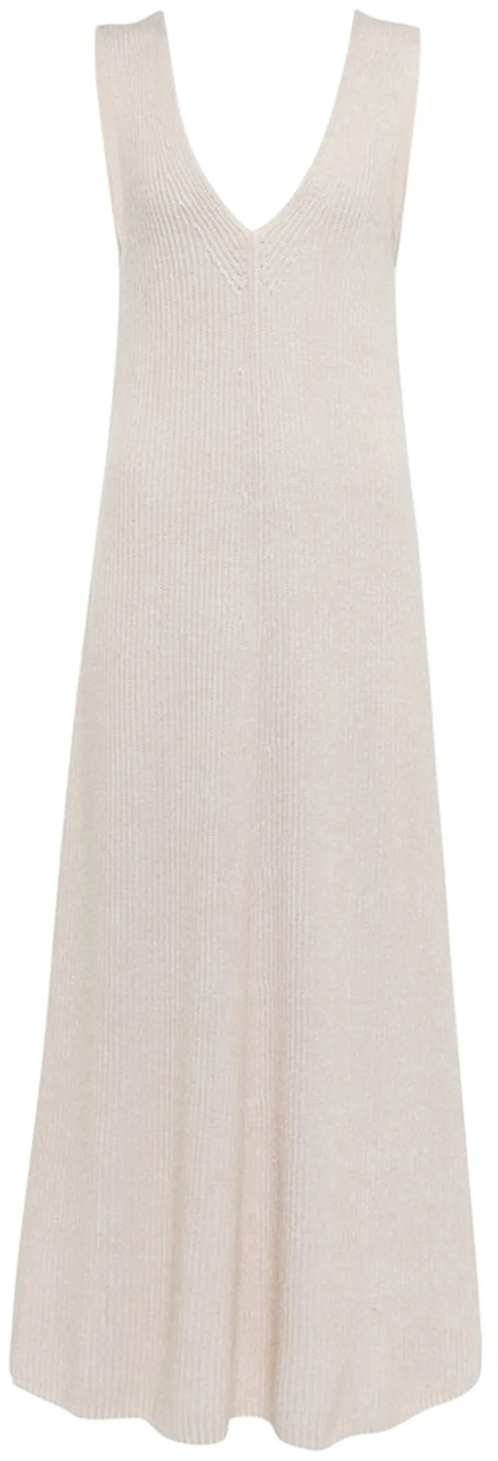 Ribbed-knit cotton-blend midi dress