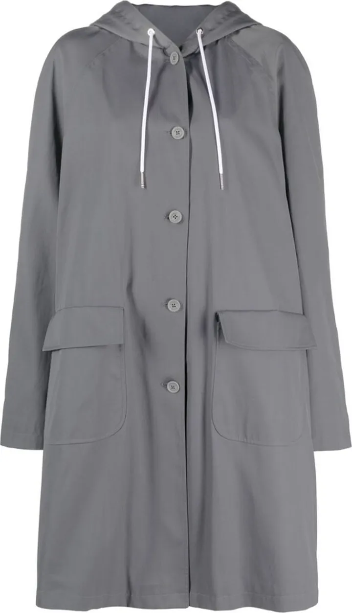 Hooded Parka Lined In Nylon Tech