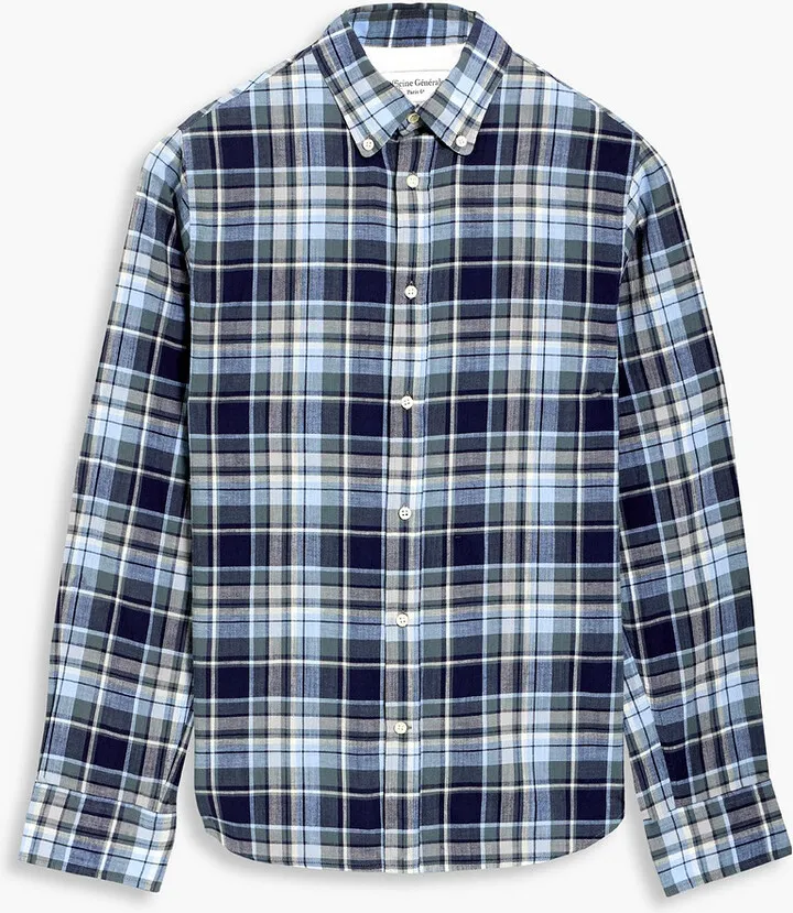 Antime checked cotton-poplin shirt