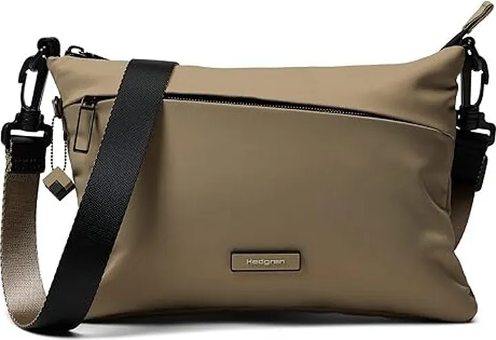 Hedgren Orbit Flat Crossover (Stone Beige) Cross Body Handbags