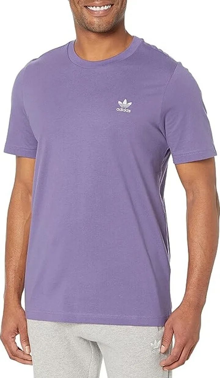 adidas Originals Trefoil Essential Tee (Purple) Men's Clothing