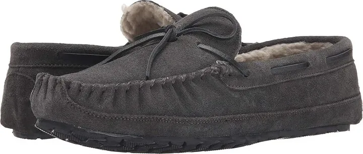 Minnetonka Casey Slipper (Charcoal) Men's Moccasin Shoes