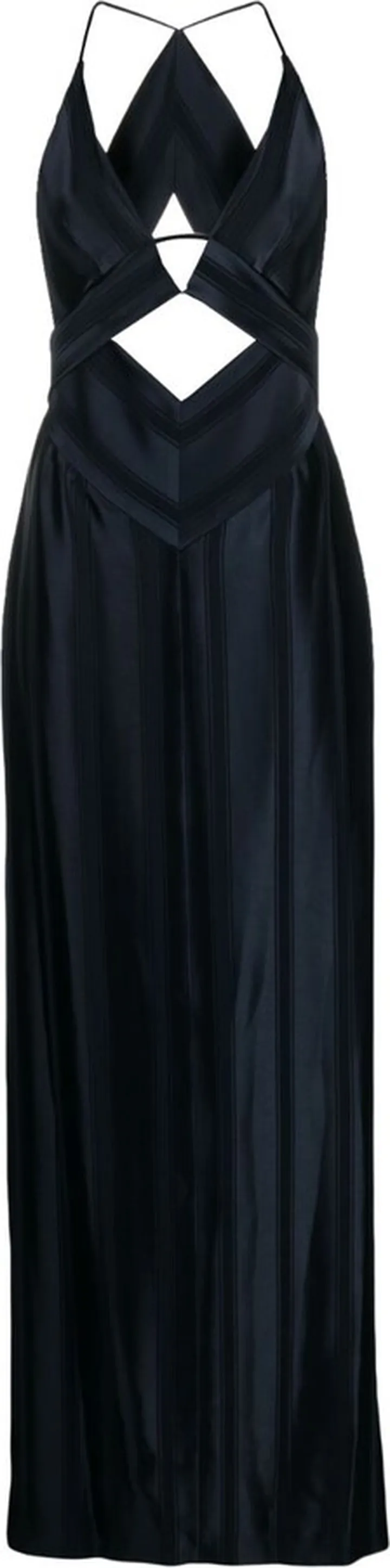 Prism striped satin dress