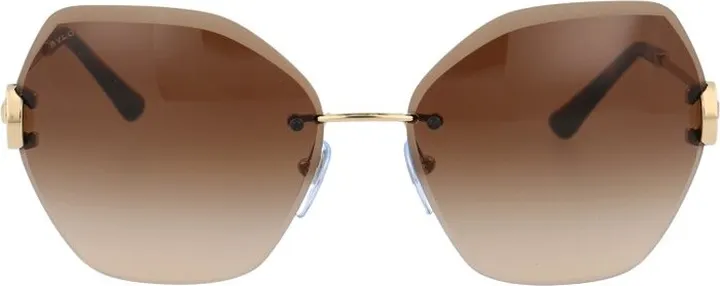 Bulgari Geometric Frame Sunglasses