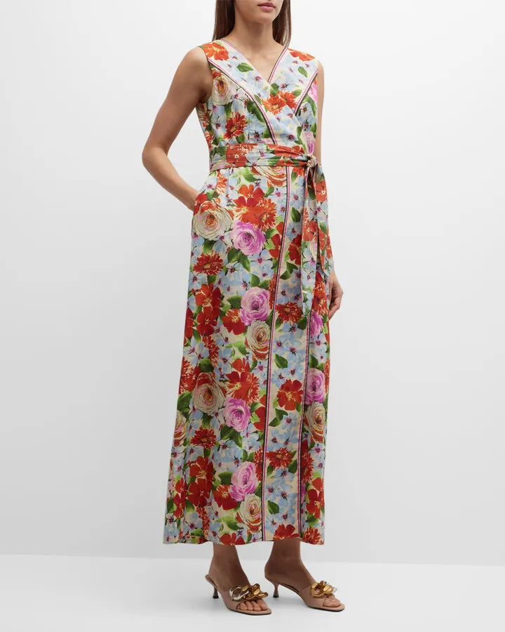 Colony Sleeveless Floral-Print Maxi Dress