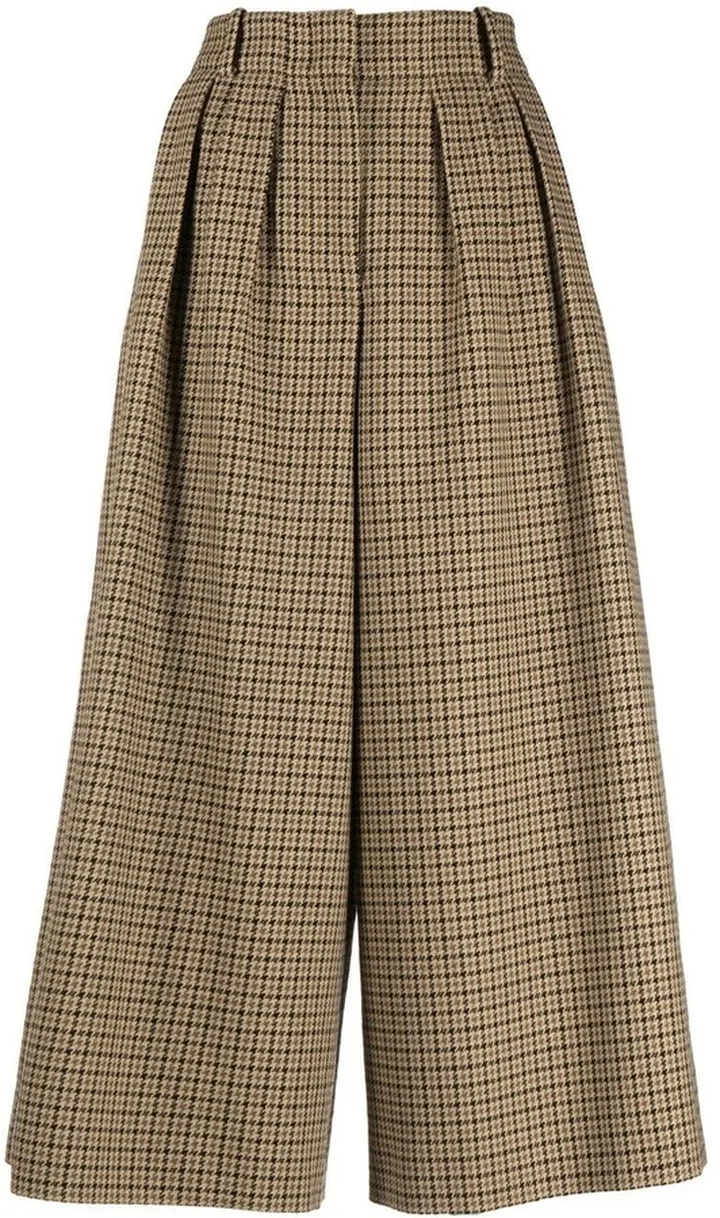 Check Cropped Trousers