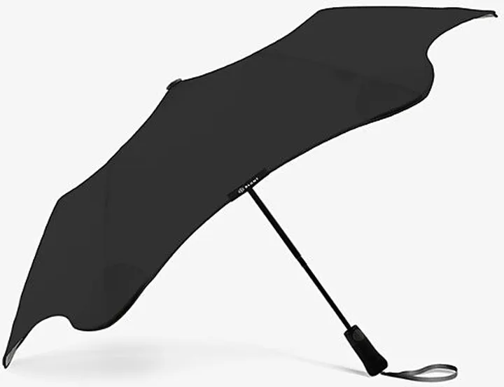 Womens Black Metro Woven Umbrella 100cm