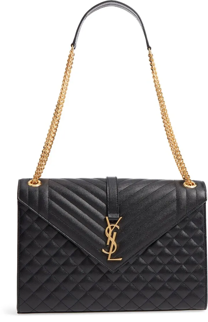 Large Envelope Calfskin Shoulder Bag