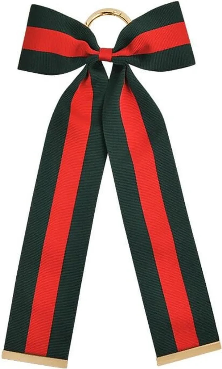 Johnny Loves Rosie - Emerald Stripe Olivia Bow Keyring