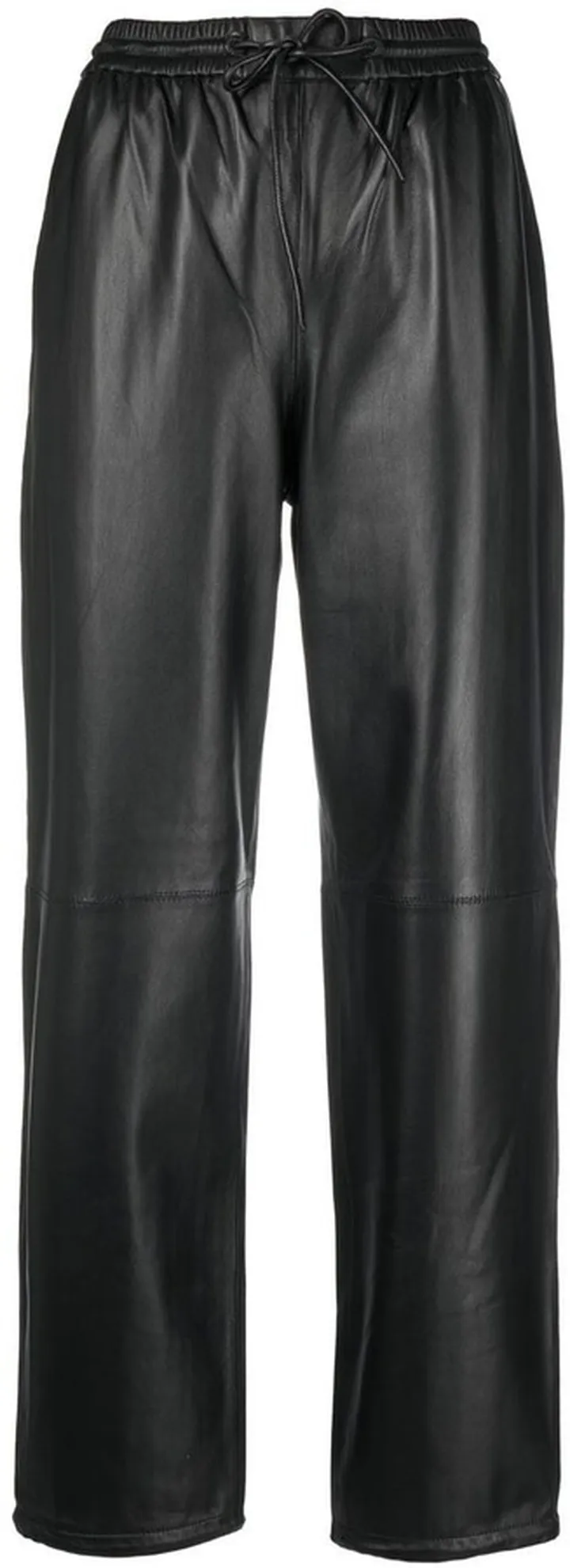 Straight-Leg Lambskin Trousers