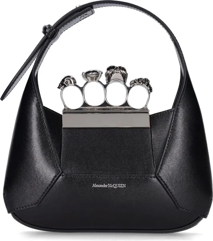 Mini Jewelled leather hobo