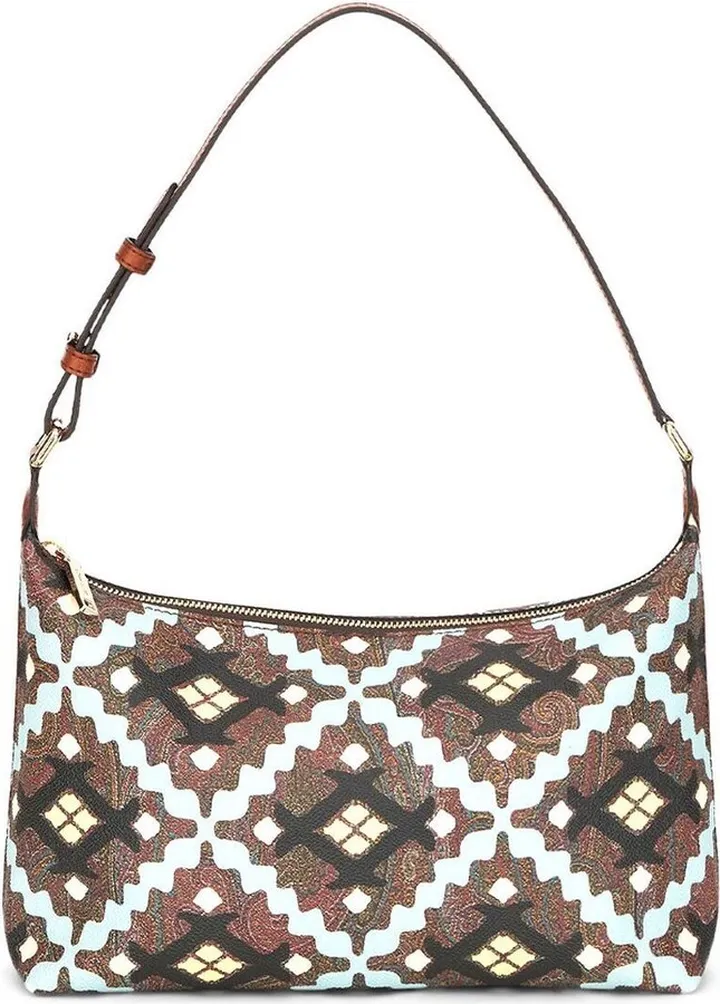 Geometric-Print Shoulder Bag