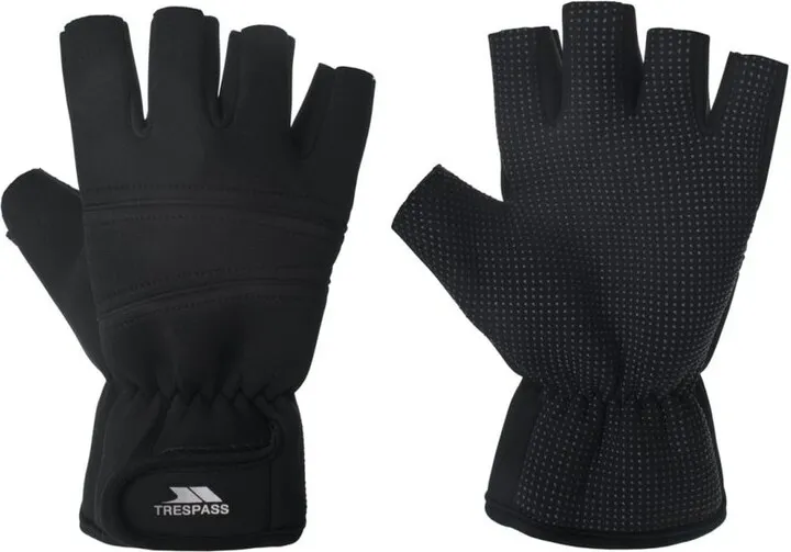 Trespass Adults Unisex Carradale Fingerless Gloves - Black
