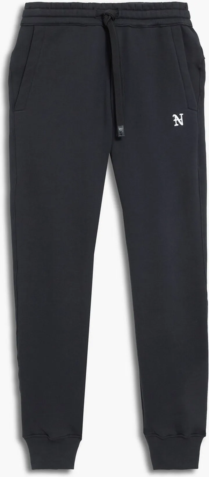 Embroidered cotton-fleece sweatpants
