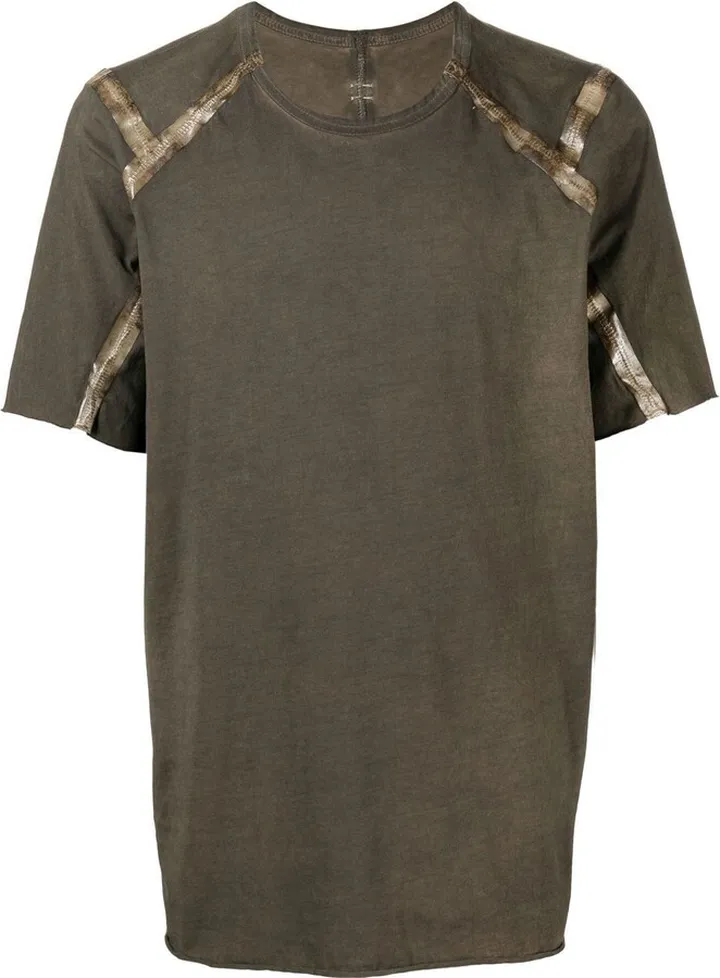 contrast-trimmed short-sleeve T-shirt