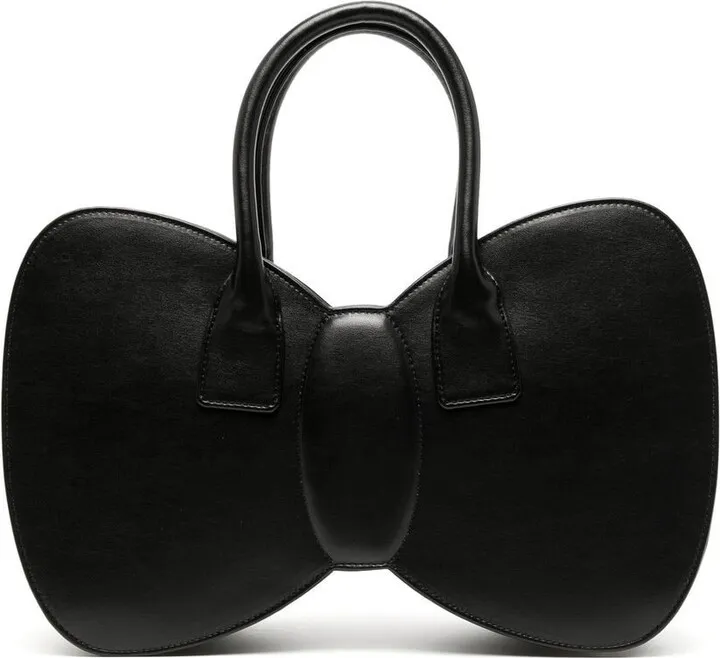Bow-Shaped Leather Bag