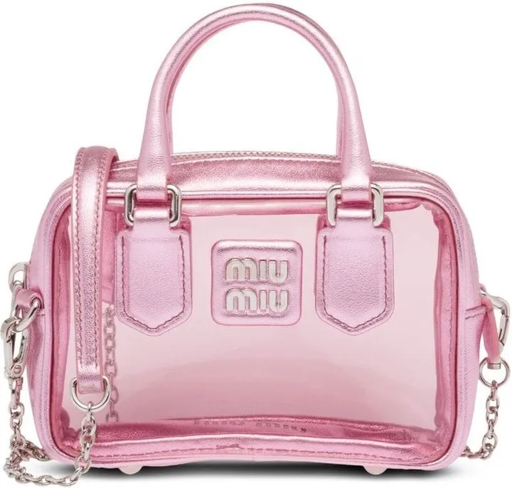 Metallic-Effect Transparent Mini Bag