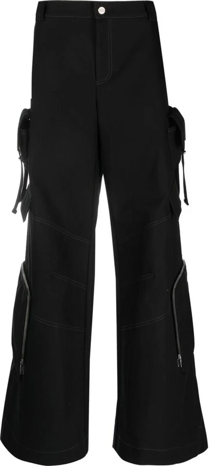 Wide-Leg Cargo Trousers