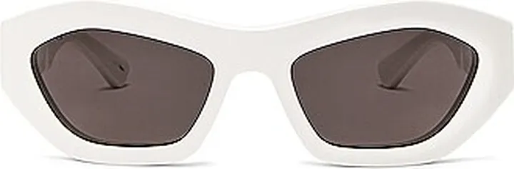 Bottega Veneta Rectangle Sunglasses in White