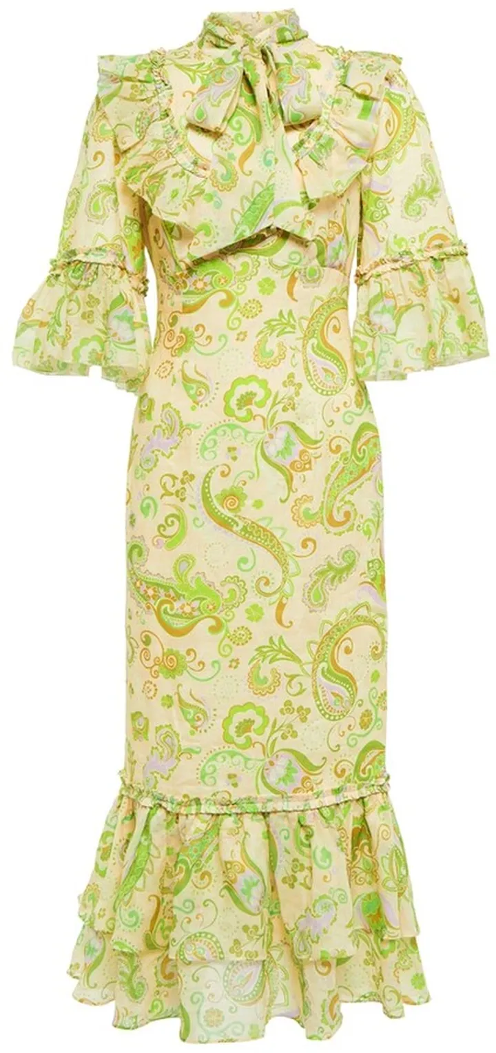 Marta linen midi dress
