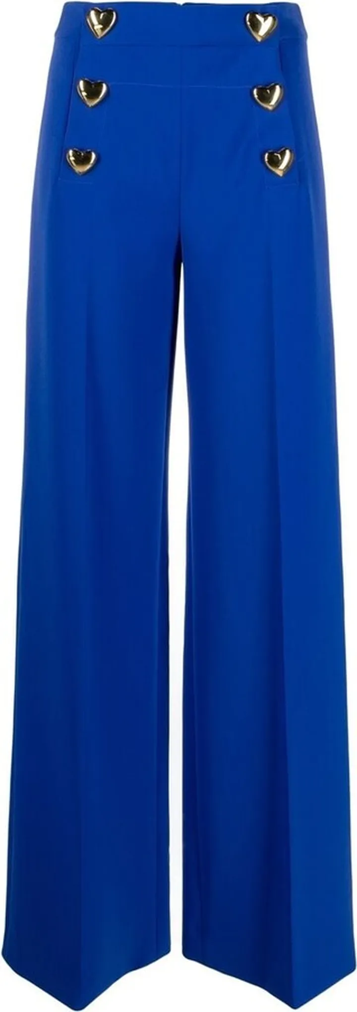 Buttoned High-Waisted Trousers
