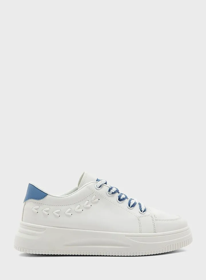 Detailed Lace Up Sneakers