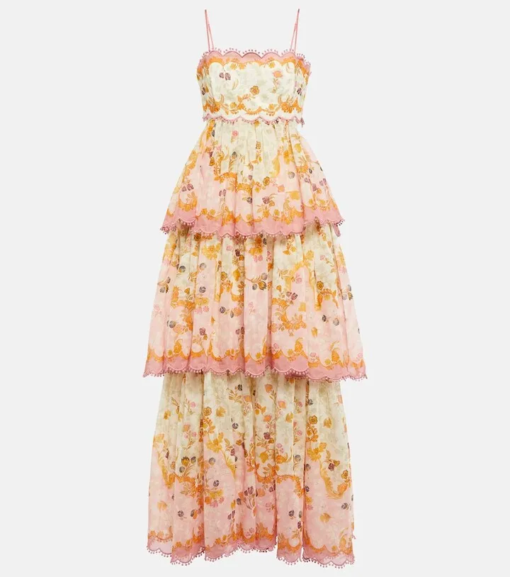 Laurel Frill cotton and silk midi dress