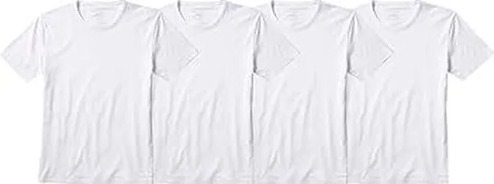 Pair of Thieves RFE Super Soft Slim Fit Crew Neck Undershirt 4-Pack (White) Men's T Shirt