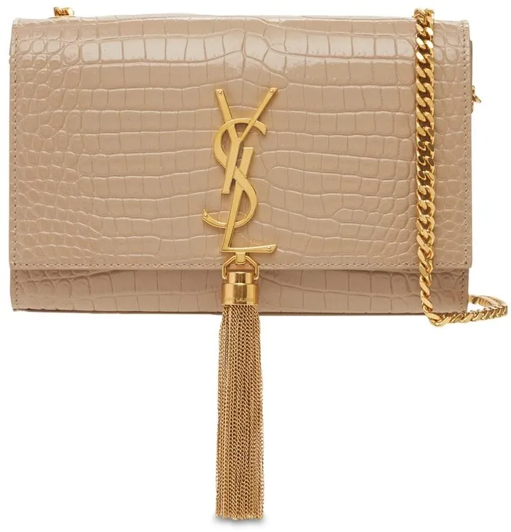 Small Kate Embossed Leather Shoulder Bag