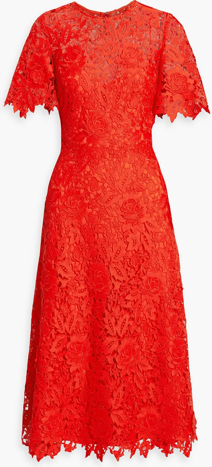 Guipure lace midi dress