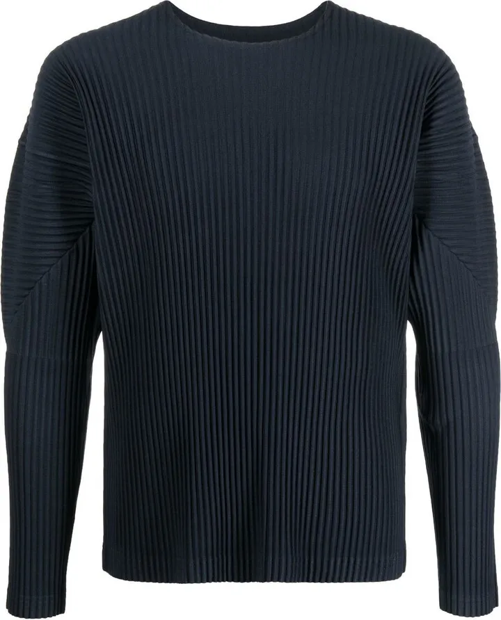 ribbed long-sleeve T-shirt