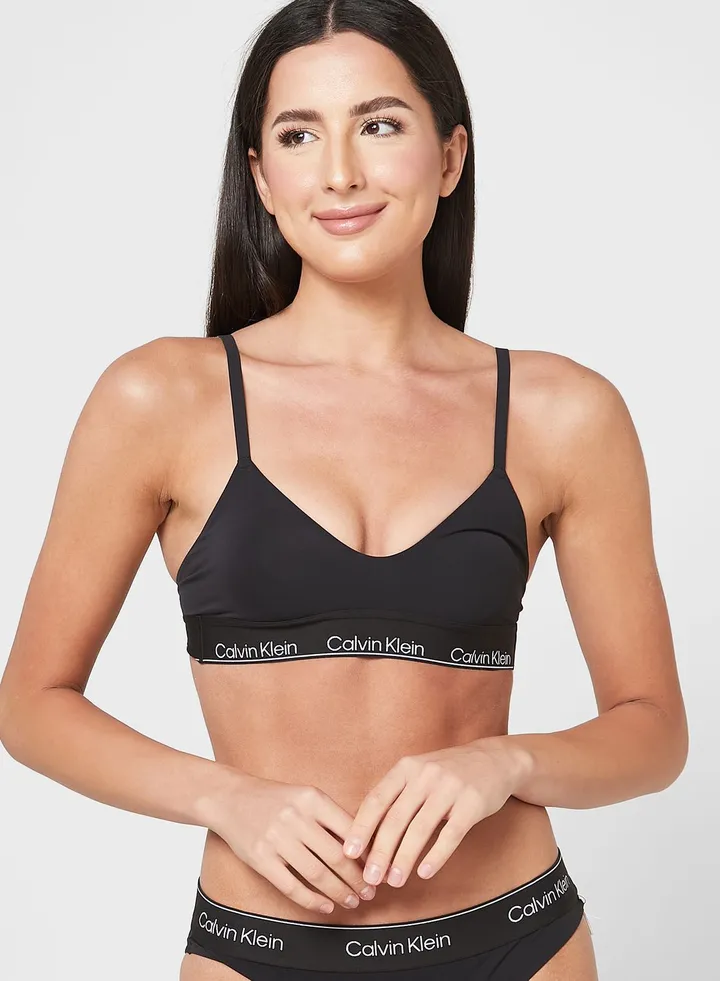 Strappy Logo Band Bikini Top