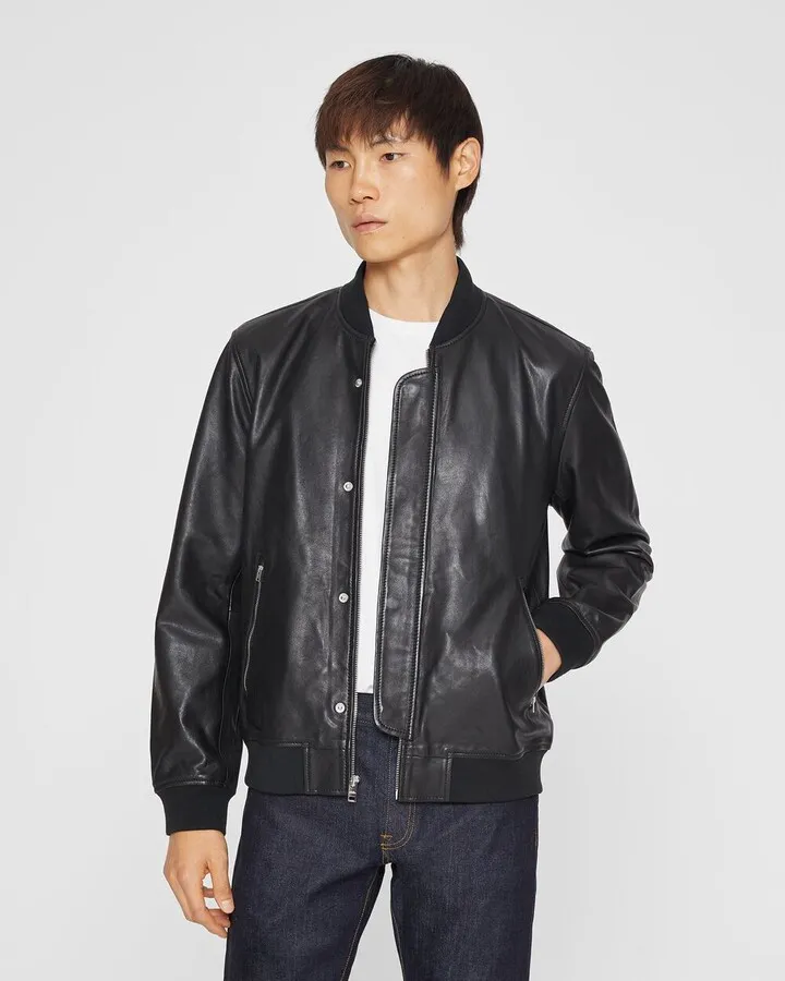 Leather Bomber Jacket
