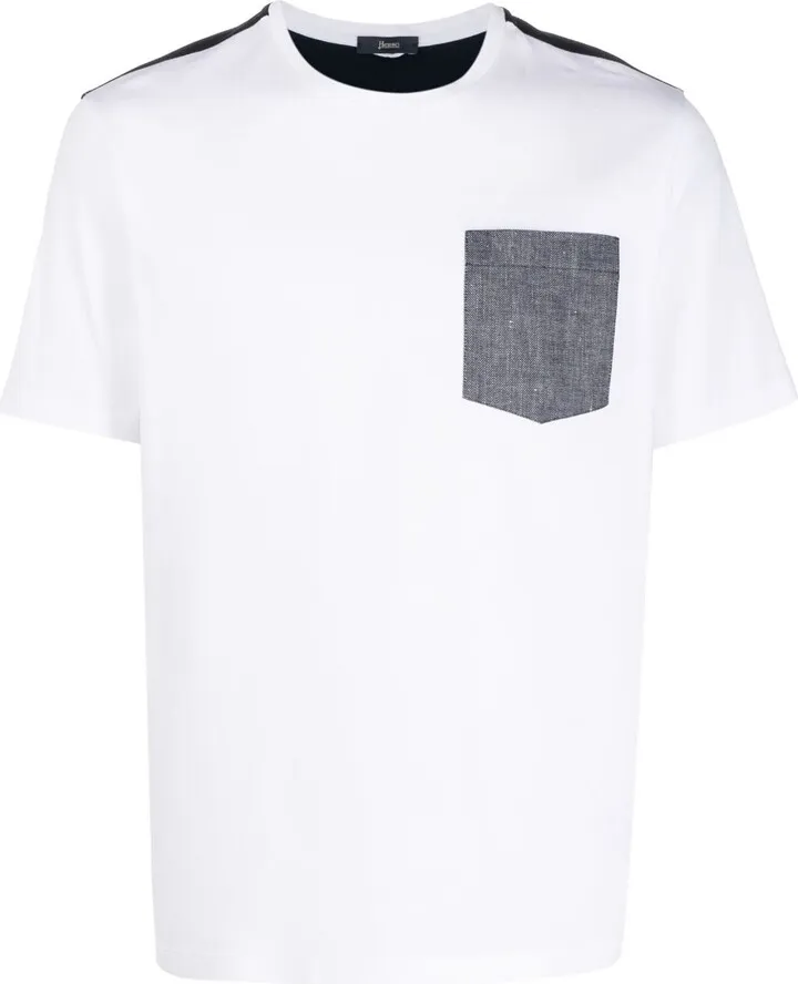 colour-block cotton T-shirt