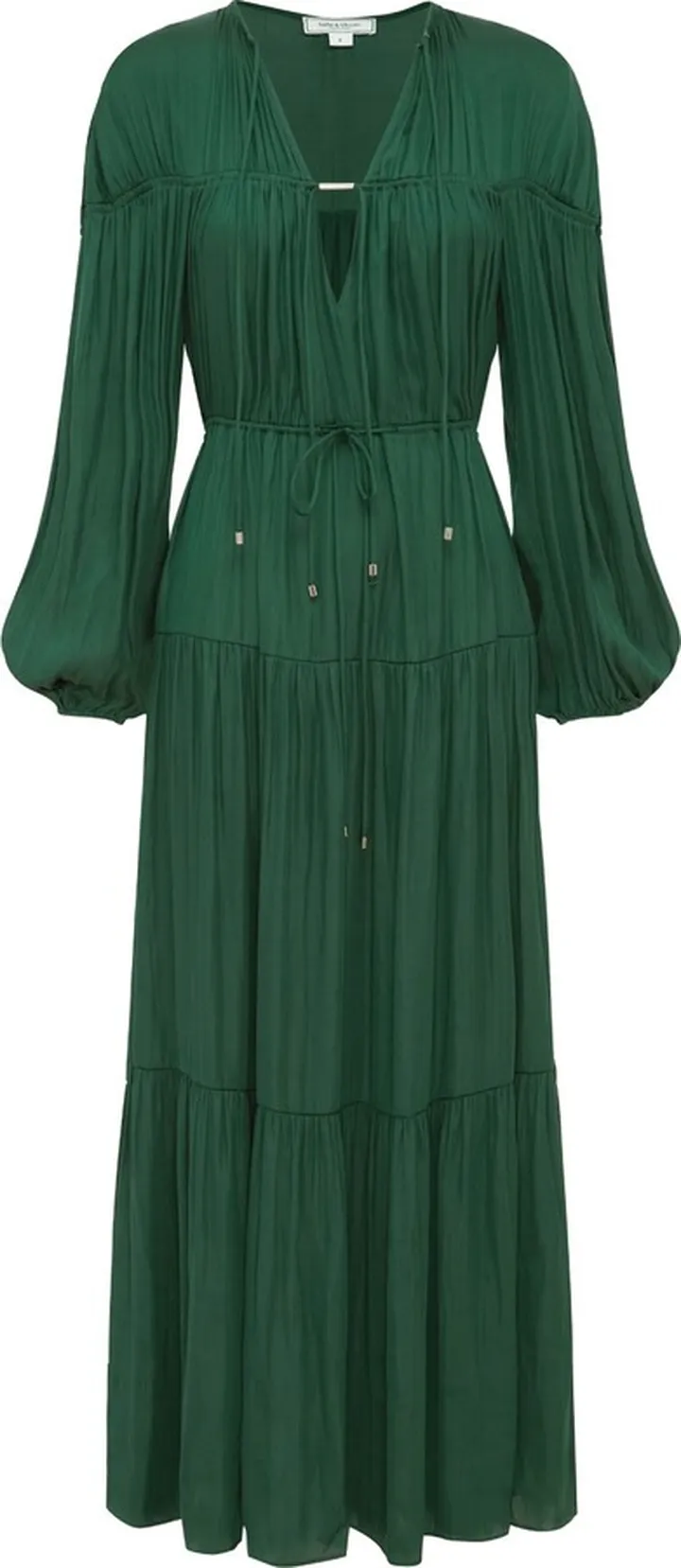 Belle & Bloom - Window Seat Tiered Maxi Dress - Green