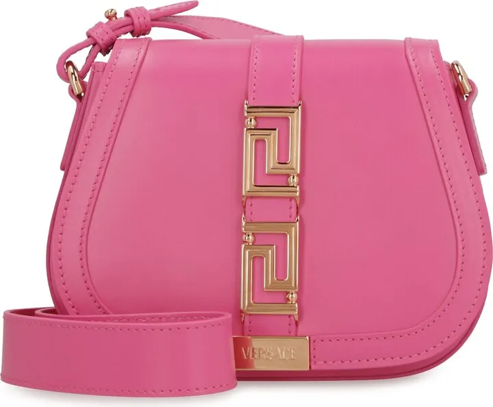 Greca Goddess Leather Shoulder Bag