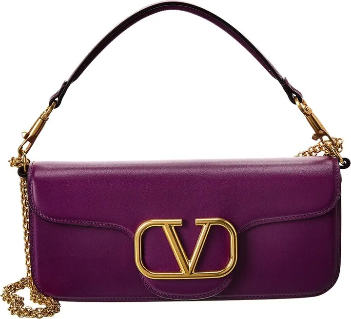 Valentino VLogo Loco Leather Shoulder Bag