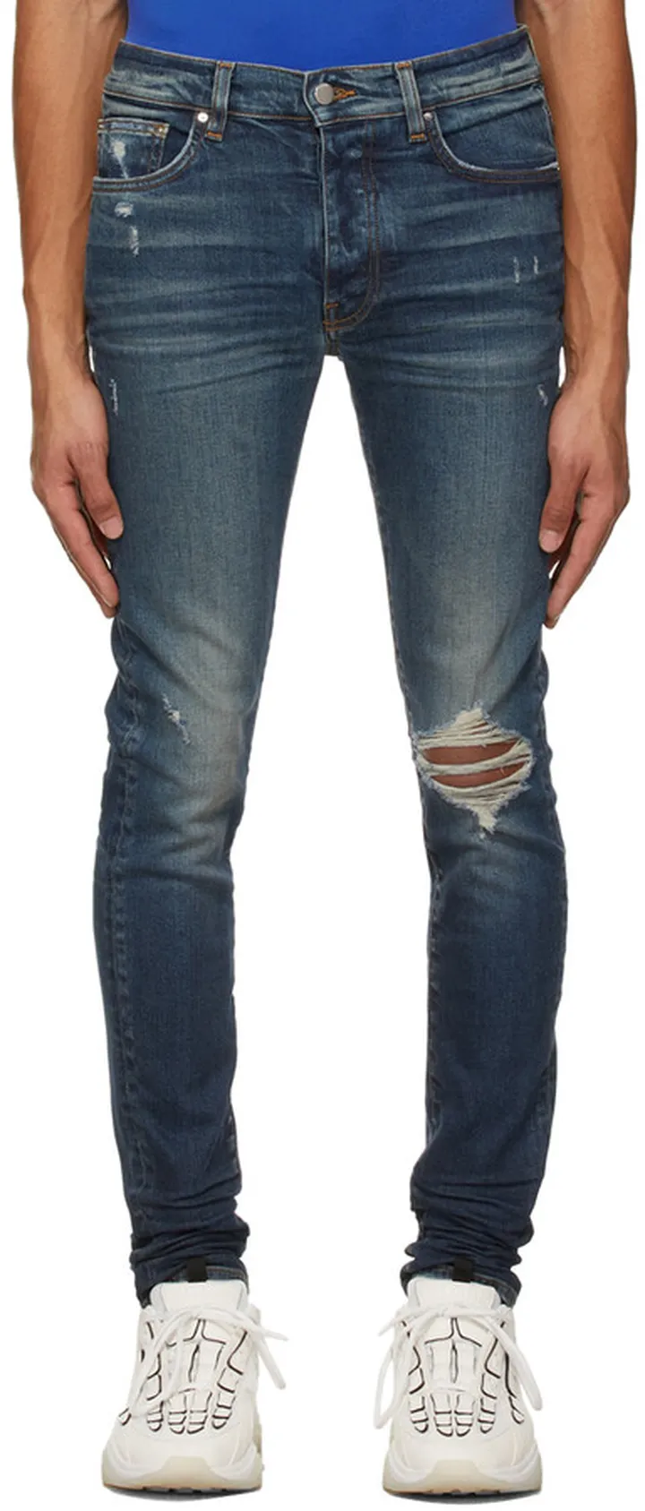 AMIRI Indigo Broken Jeans