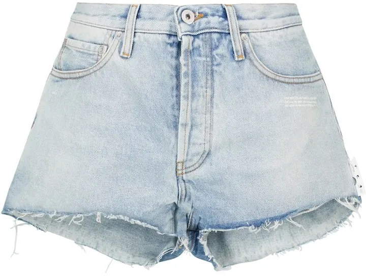 High-rise denim shorts