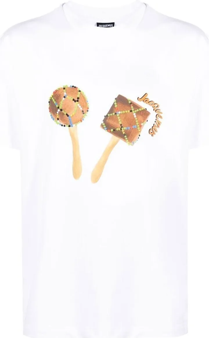 White Maraca Graphic Print T-Shirt